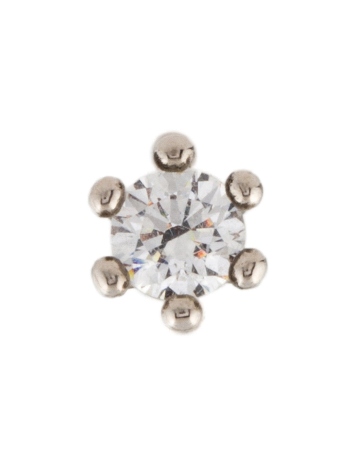 D'heygere Cubic Zirconia Single Cuff Earrings