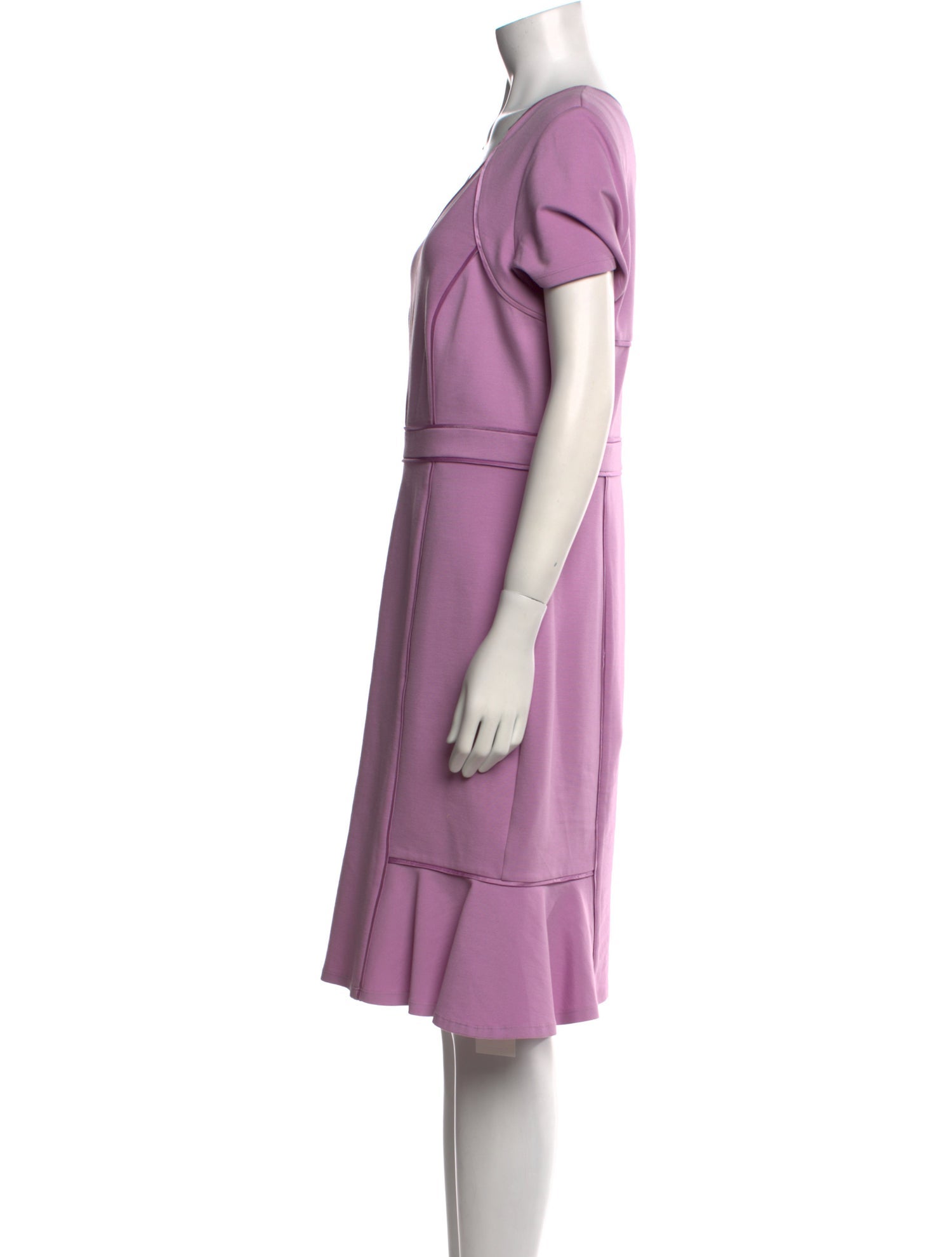 Nue Notes V-Neck Knee-Length Dress