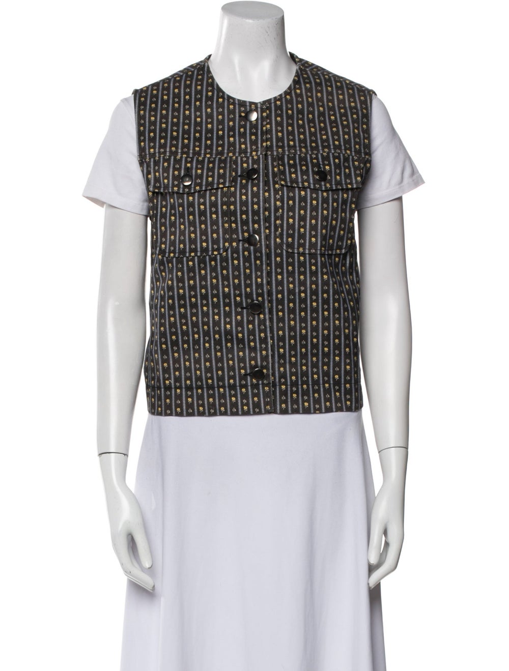 Nue Notes Vest Printed Collarless - image 1