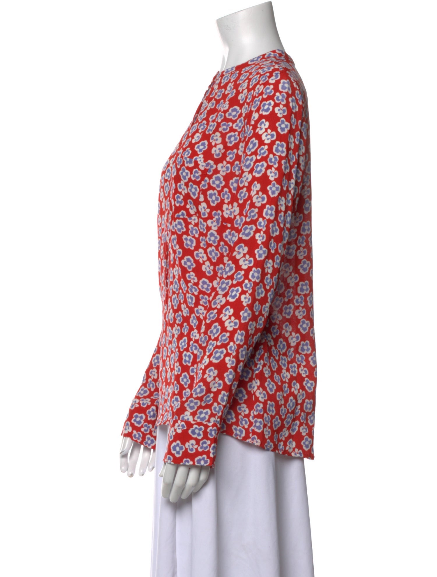 Nue Notes Floral Print Crew Neck Blouse