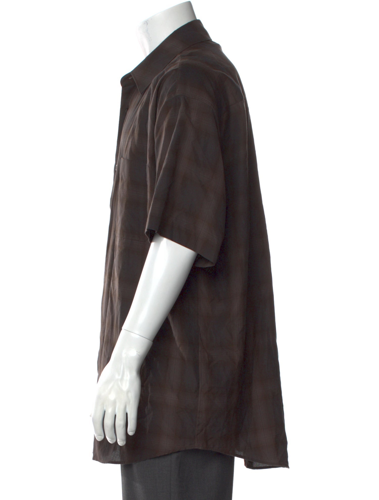 stein Plaid Print Short Sleeve Shirt