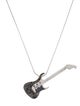 Stefere 18K Diamond Guitar Pendant Necklace