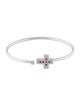 Damiani 18K Ruby & Diamond Cross Flexible Cuff Bracelet