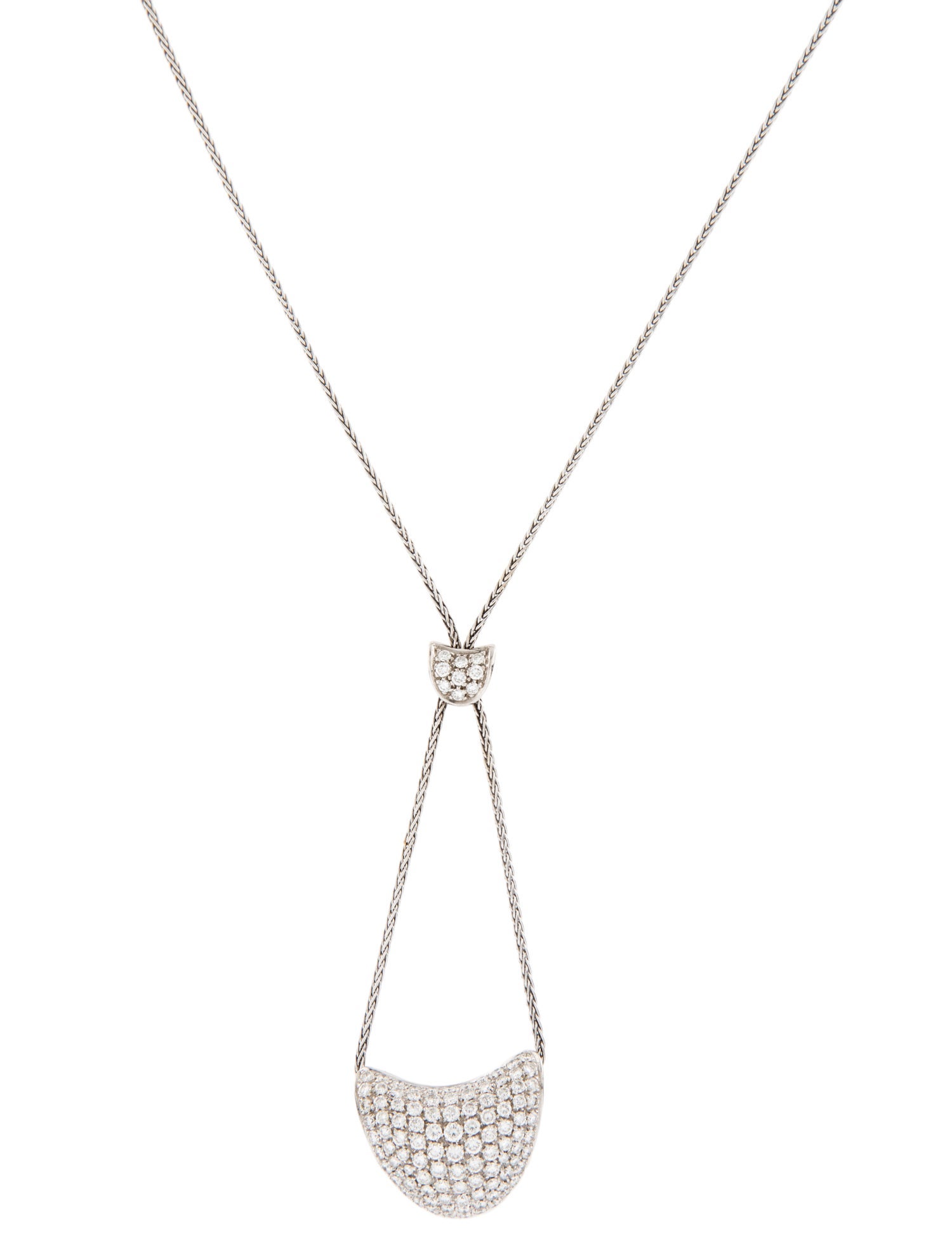 Damiani 18K 1.72ctw Diamond Pave Lavalier Necklace