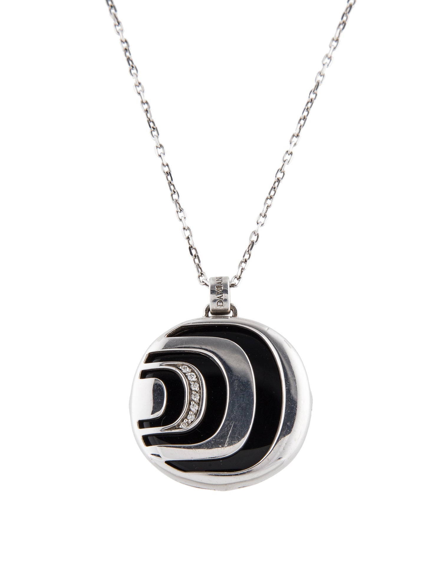 Damiani Onyx & Diamond Damianissima Pendant Necklace
