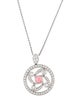 Damiani Platinum Conch Pearl & Diamond Pendant Necklace