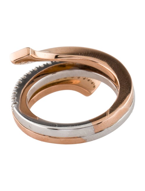 Damiani 18K Diamond Two-Tone Bypass Ring