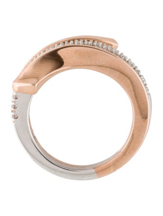 Damiani 18K Diamond Two-Tone Bypass Ring