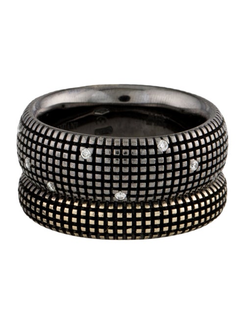 Damiani 18K Diamond Metropolitan Bands, Set of 2