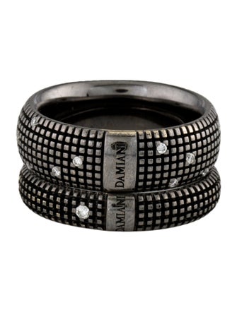 Damiani 18K Diamond Metropolitan Bands, Set of 2