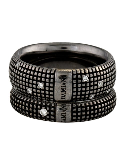 Damiani 18K Diamond Metropolitan Bands, Set of 2