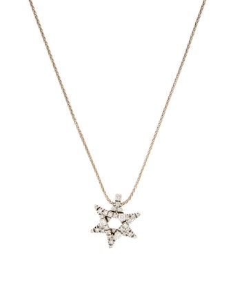 Damiani 18K Diamond Star Pendant Necklace