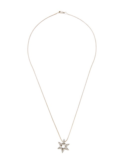 Damiani 18K Diamond Star Pendant Necklace