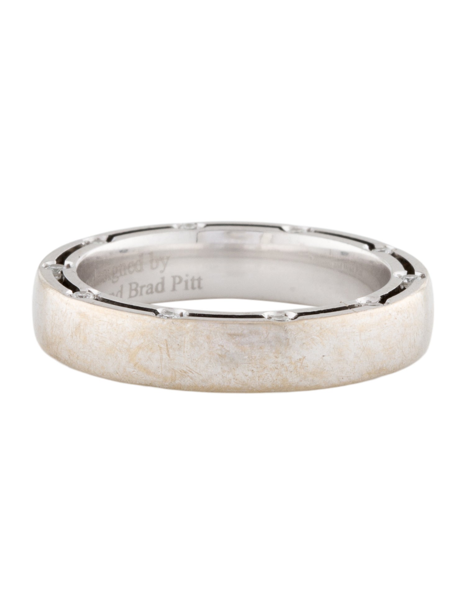 Damiani 18K Diamond D Side Wedding Band