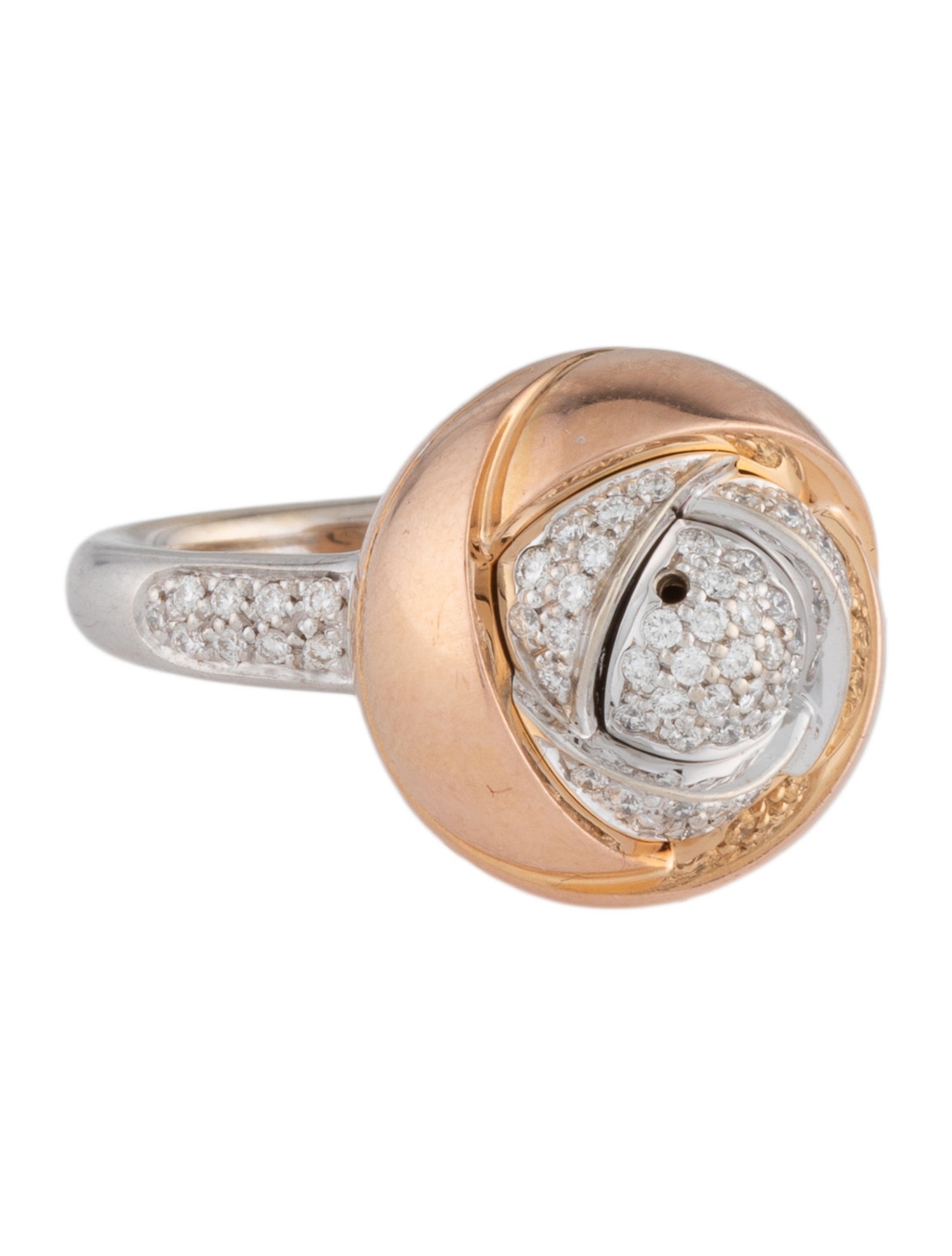 Damiani 18K Diamond Rose Ring