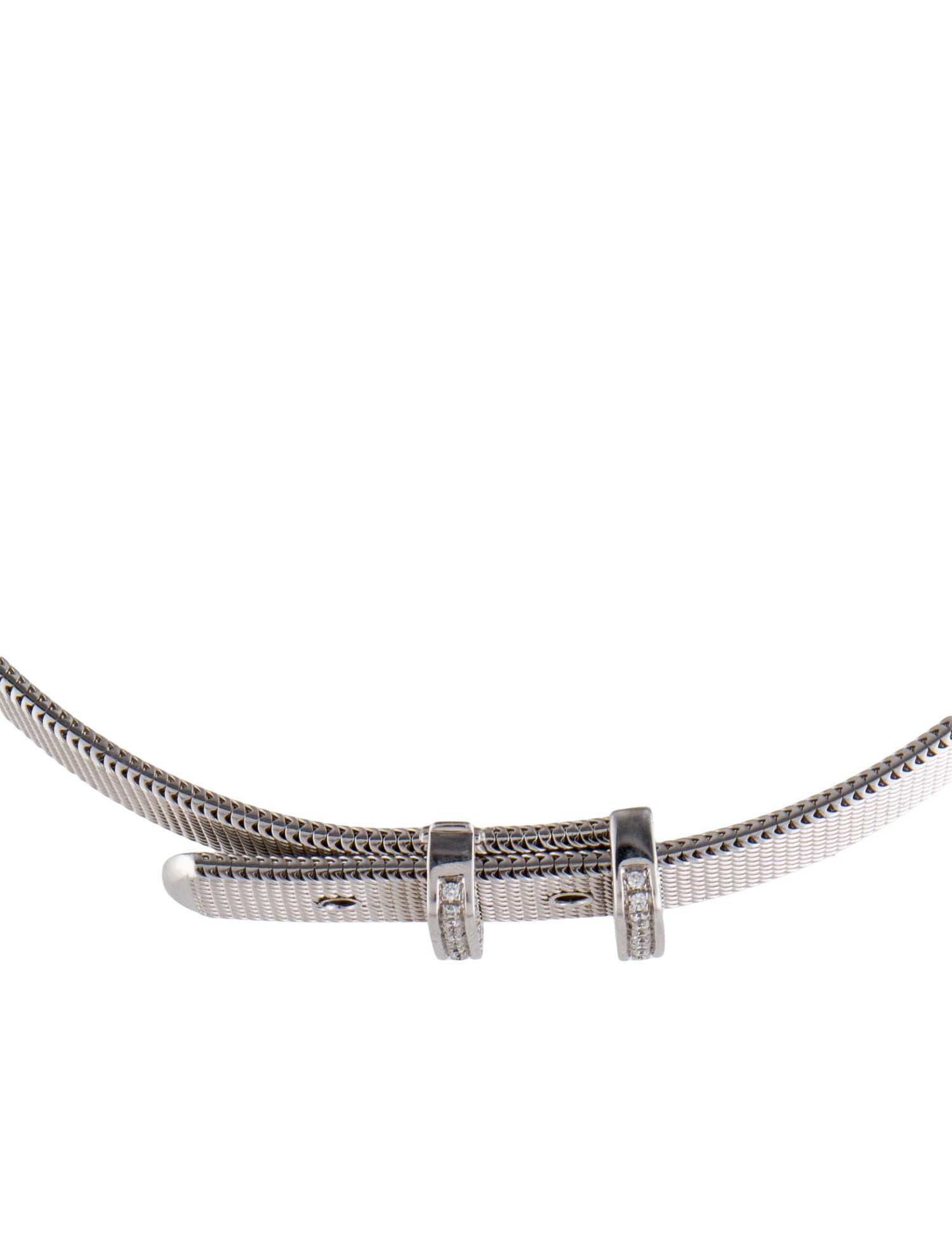 Damiani 18K Diamond Belt Buckle Choker Necklace