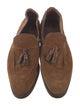Di Bianco Suede Tassel Accents Loafers