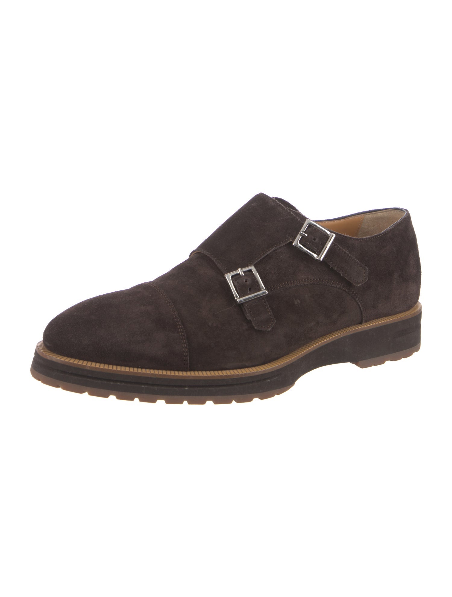 Di Bianco Suede Monk Straps