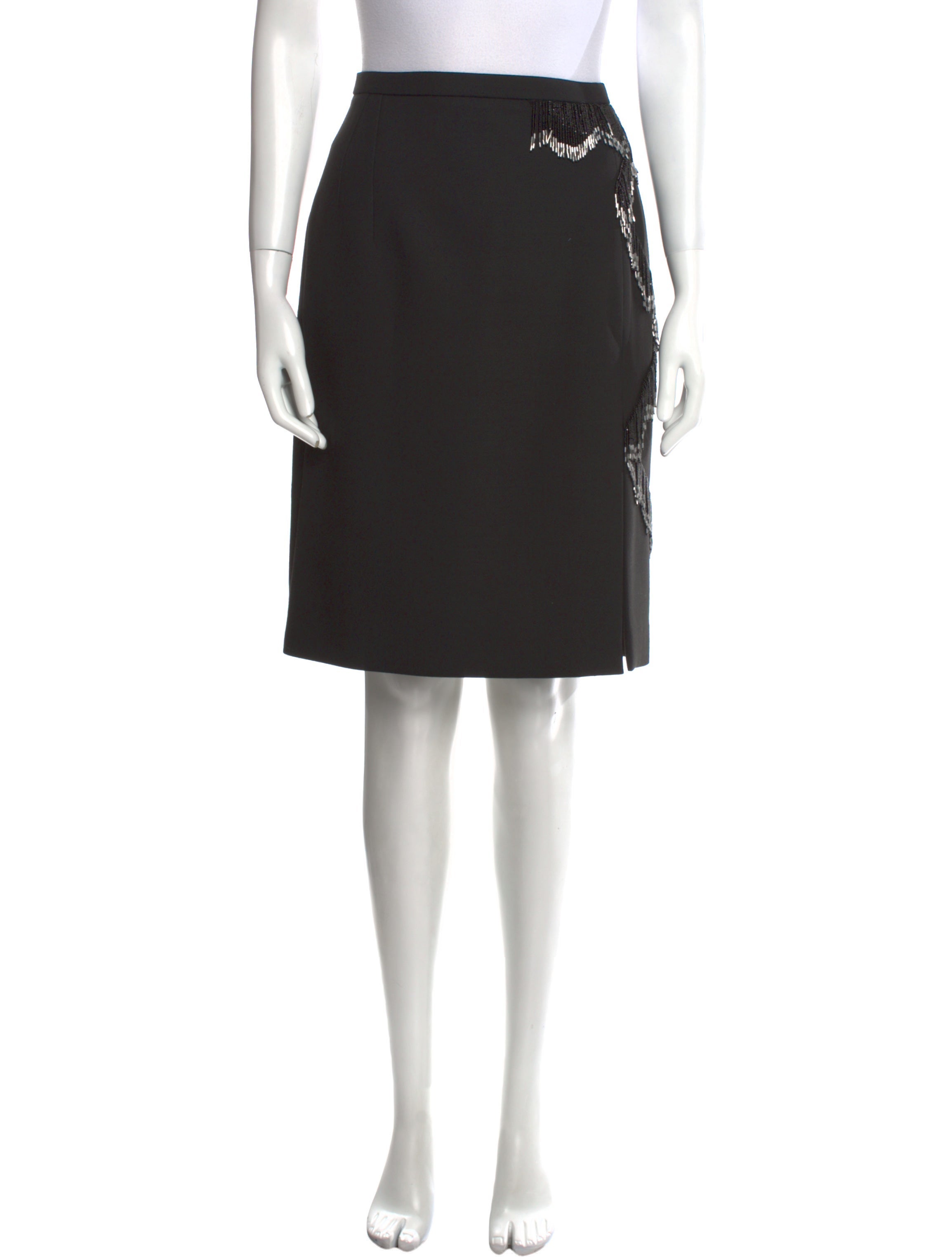 Dice Kayek Beaded Accents Knee-Length Skirt