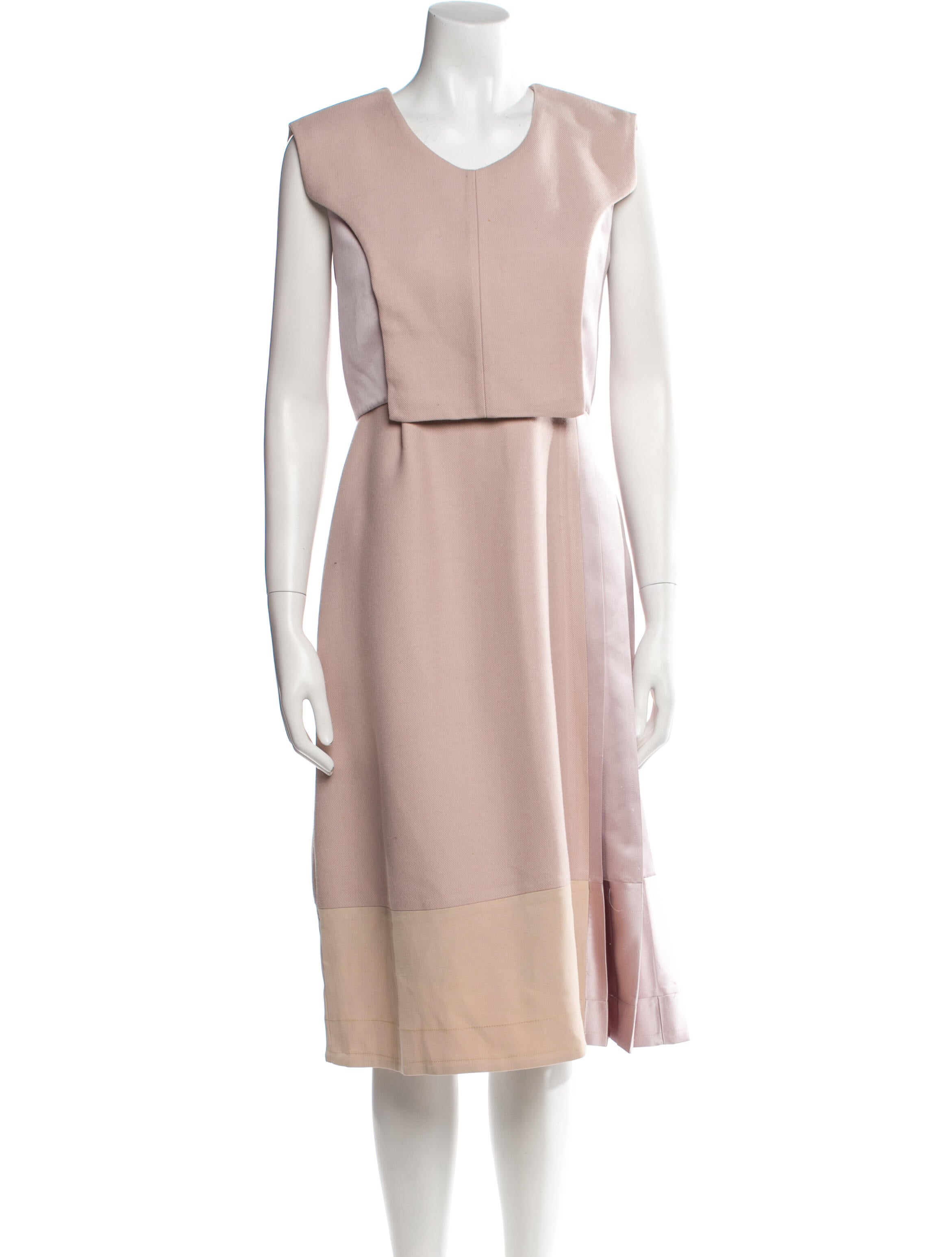 Dice Kayek Scoop Neck Midi Length Dress