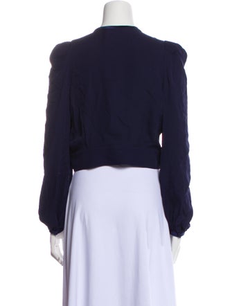 Dice Kayek Silk Mock Neck Crop Top