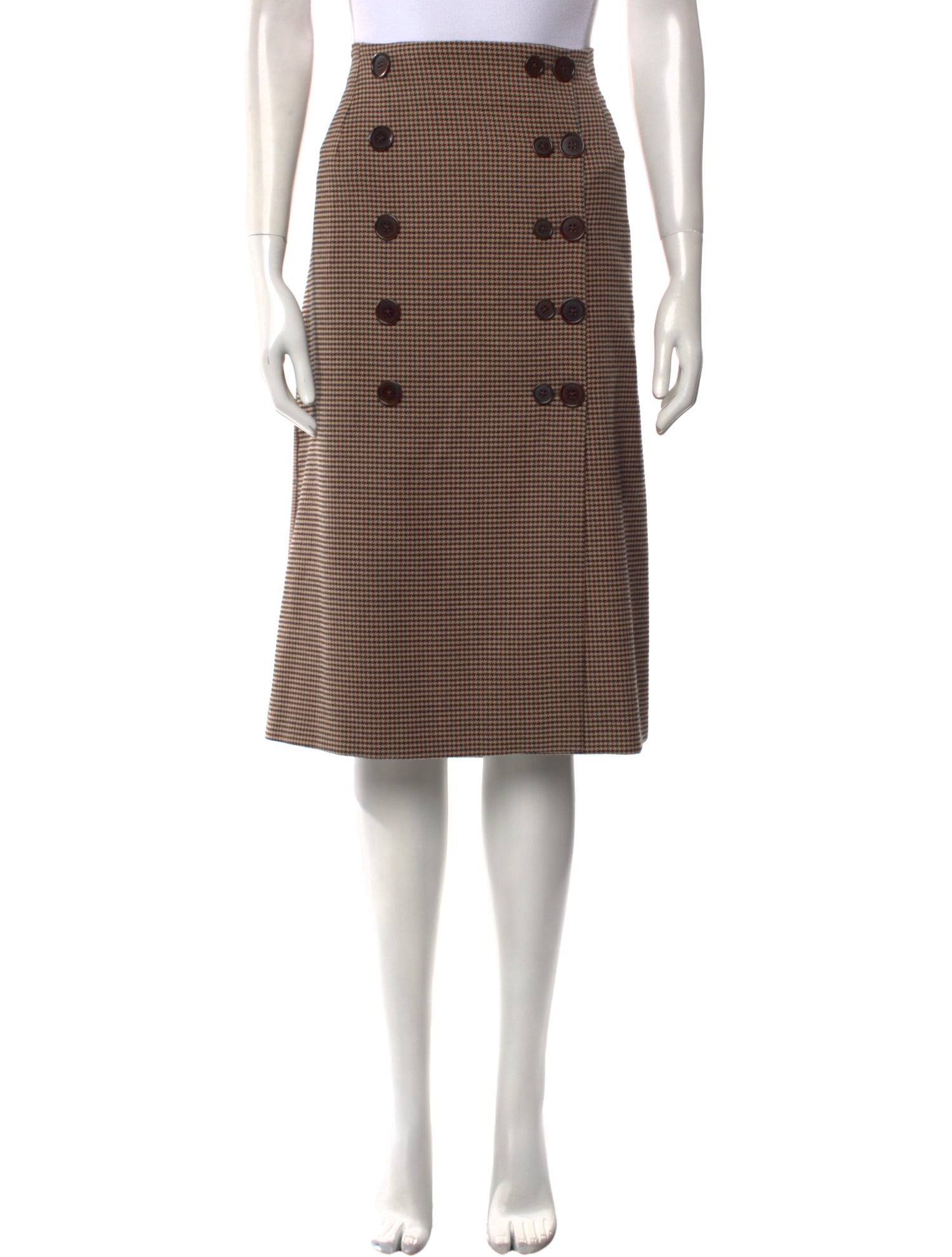 Dice Kayek Pleated Accents Knee-Length Skirt