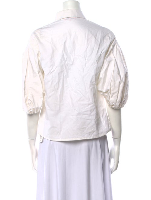 Dice Kayek Three-Quarter Sleeve Button-Up Top