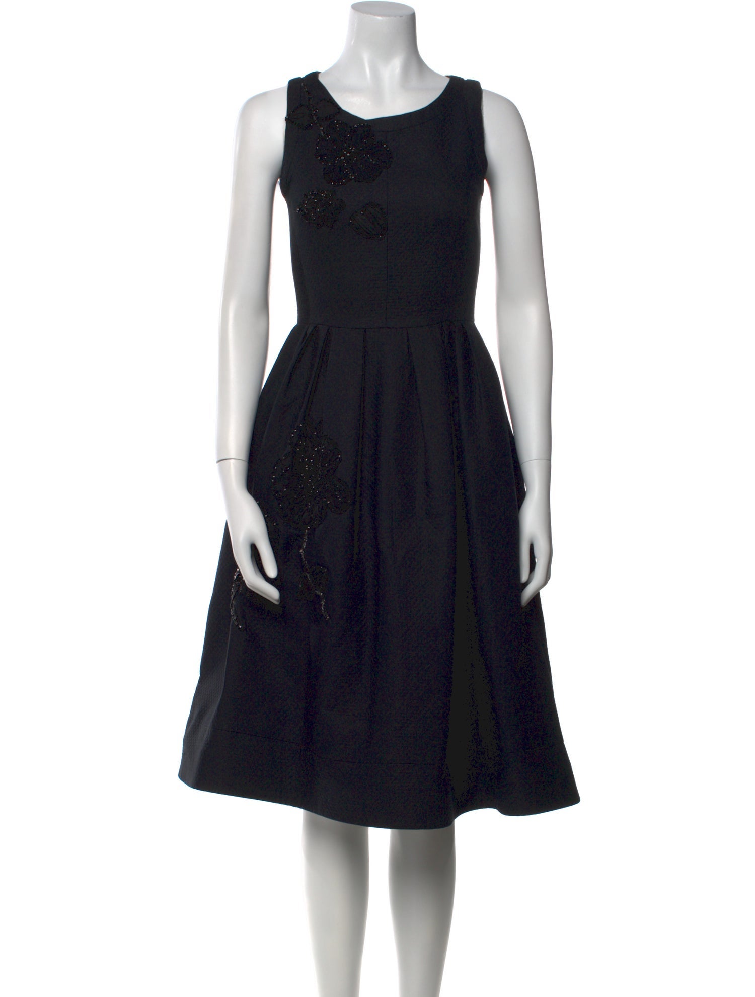 Dice Kayek Scoop Neck Midi Length Dress