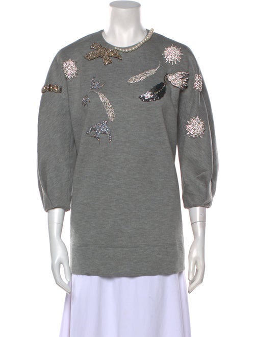 Dice Kayek Graphic Print Crew Neck Sweatshirt