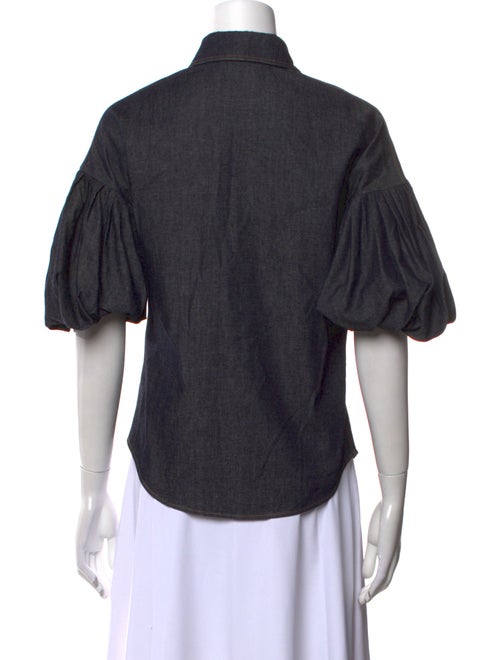 Dice Kayek Short Sleeve Button-Up Top