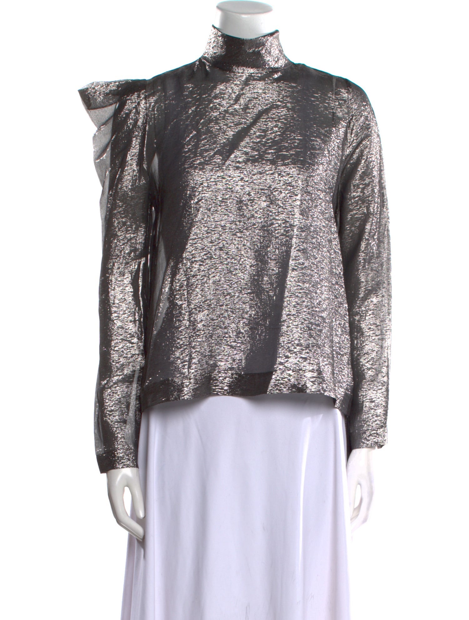 Dice Kayek Silk Mock Neck Sweatshirt