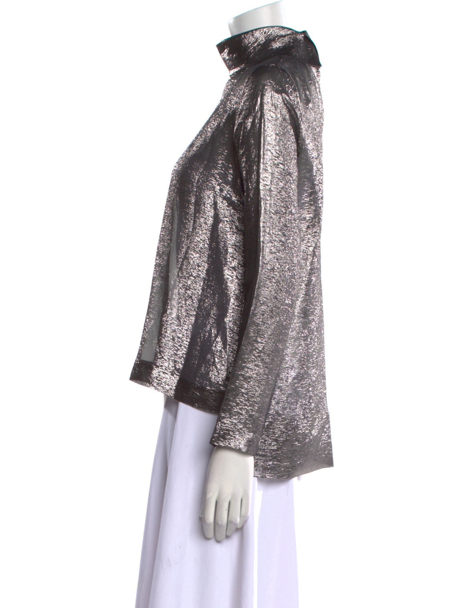 Dice Kayek Silk Mock Neck Sweatshirt