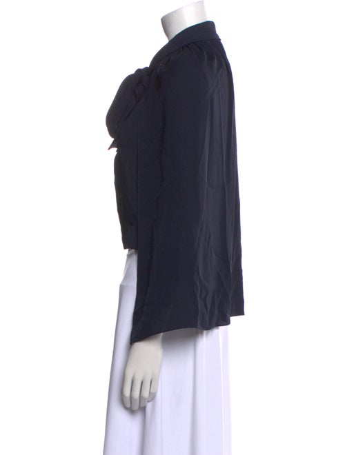 Dice Kayek Silk Tie Neck Crop Top