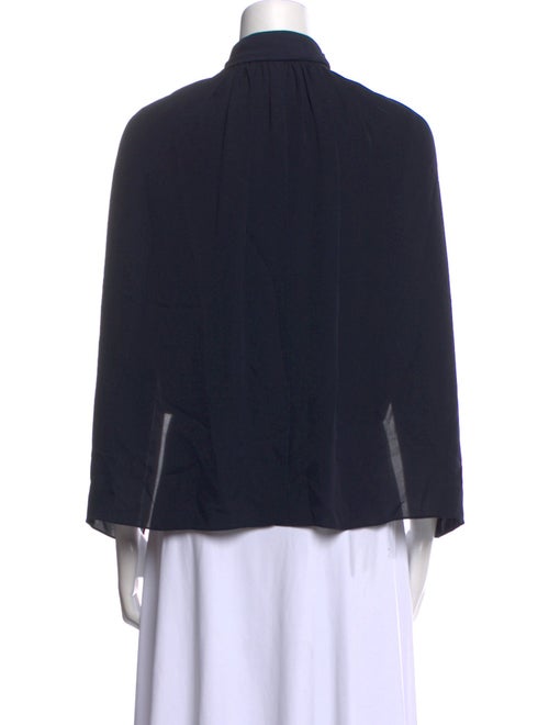 Dice Kayek Silk Tie Neck Crop Top