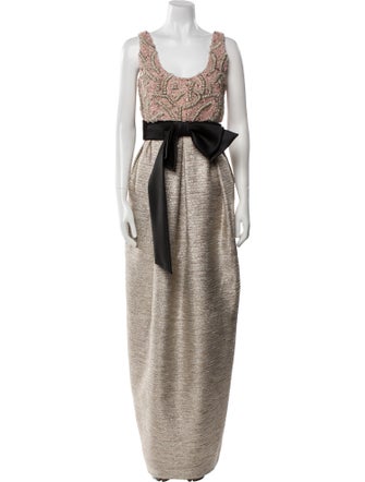 Dice Kayek Scoop Neck Long Dress