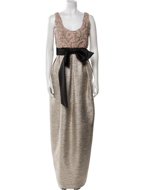 Dice Kayek Scoop Neck Long Dress