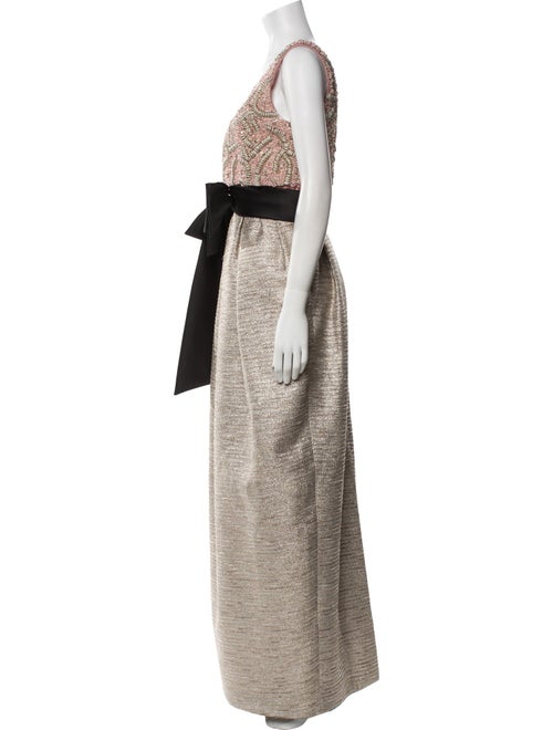 Dice Kayek Scoop Neck Long Dress