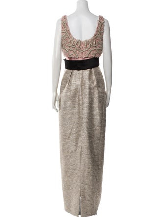 Dice Kayek Scoop Neck Long Dress