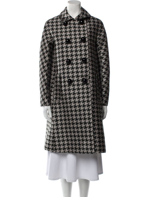 Dice Kayek Wool Houndstooth Print Trench Coat