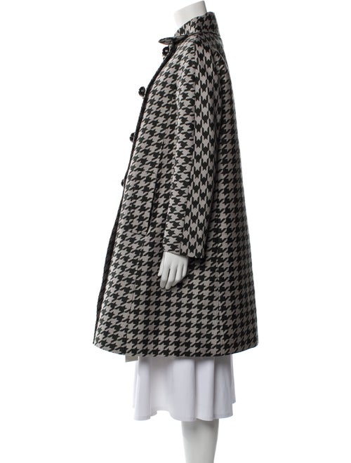 Dice Kayek Wool Houndstooth Print Trench Coat