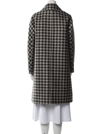 Dice Kayek Wool Houndstooth Print Trench Coat
