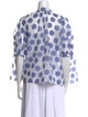 Dice Kayek Polka Dot Print Mock Neck Blouse