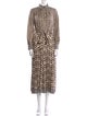 Dice Kayek Animal Print Long Dress