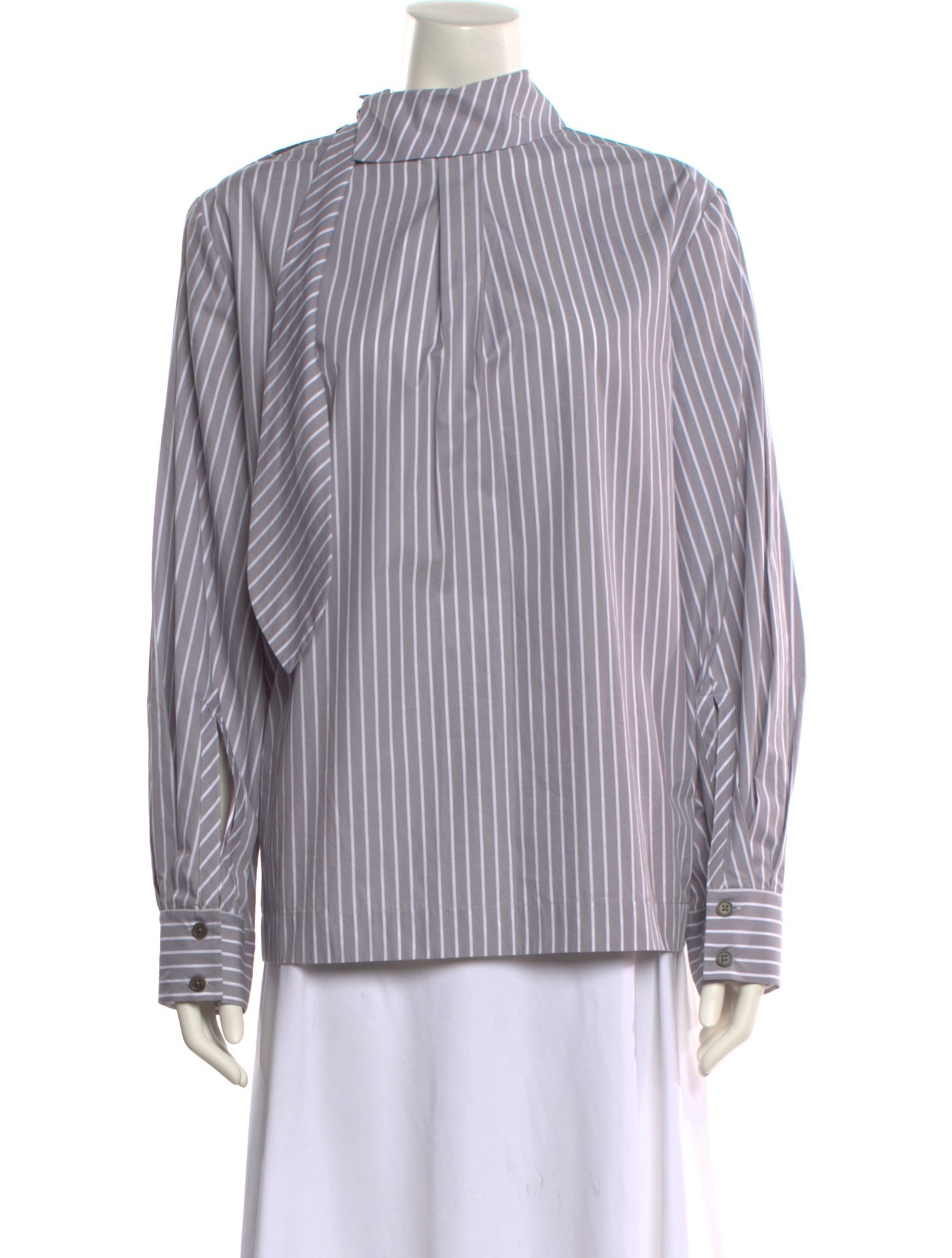 Dice Kayek Striped Mock Neck Blouse w/ Tags