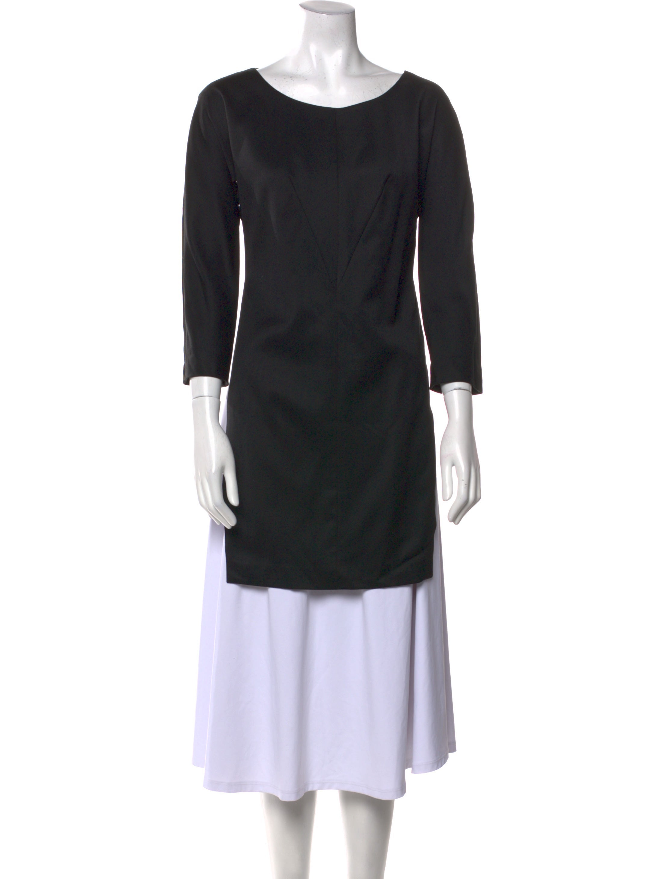 Didier Ludot Bateau Neckline Three-Quarter Sleeve Tunic