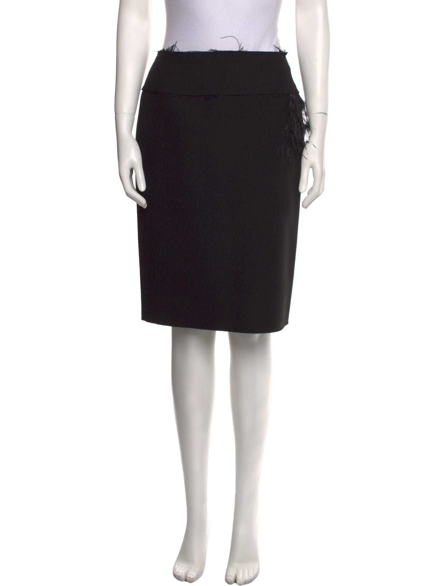 Didier Ludot Wool Knee-Length Skirt