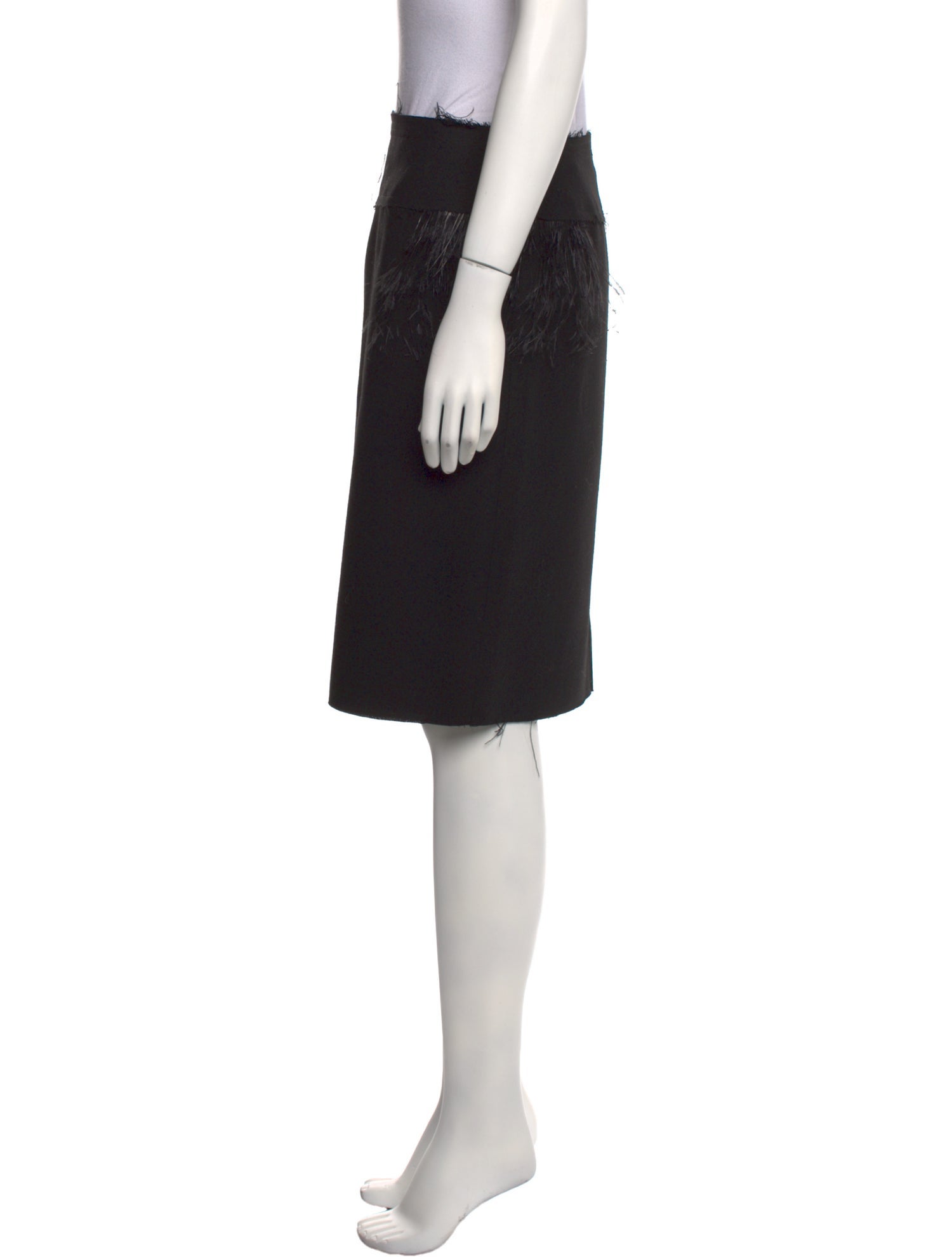 Didier Ludot Wool Knee-Length Skirt