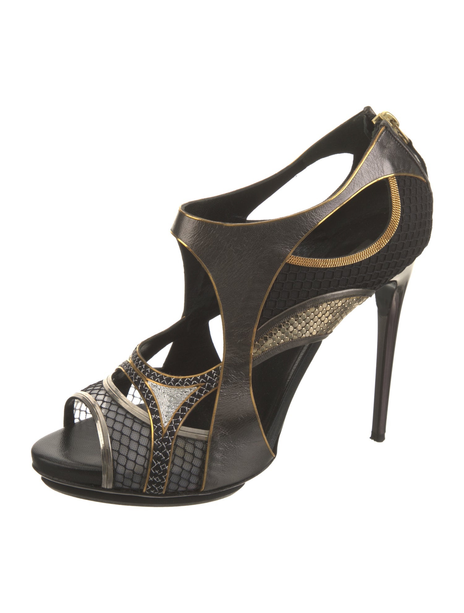 Diego Dolcini Leather T-Strap Sandals