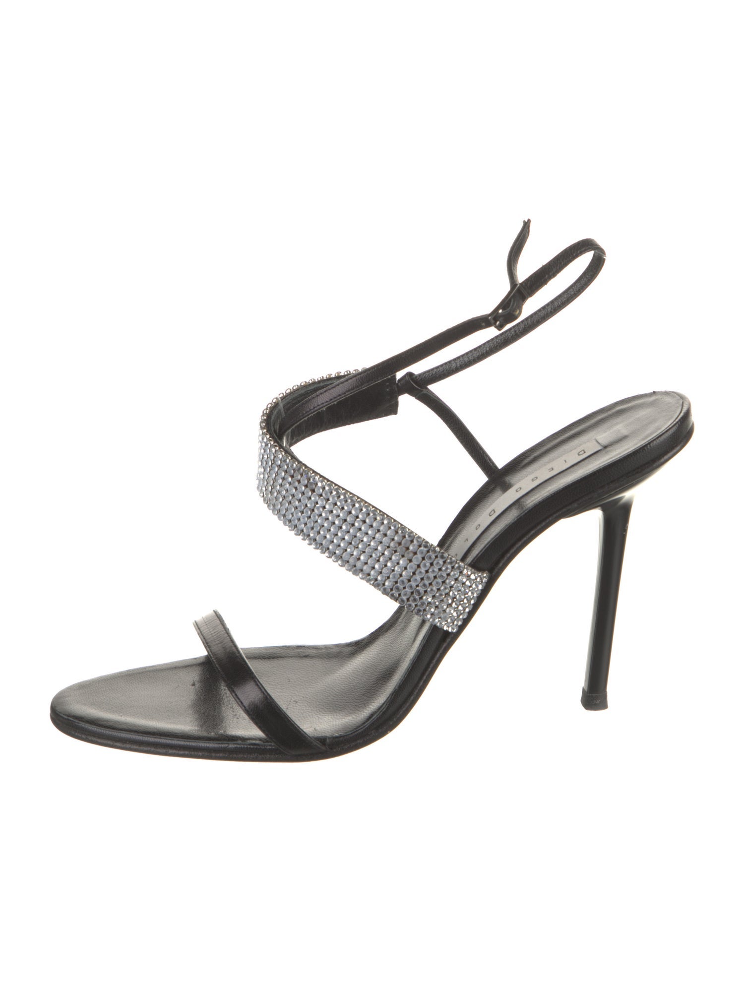 Diego Dolcini Leather Printed Slingback Sandals