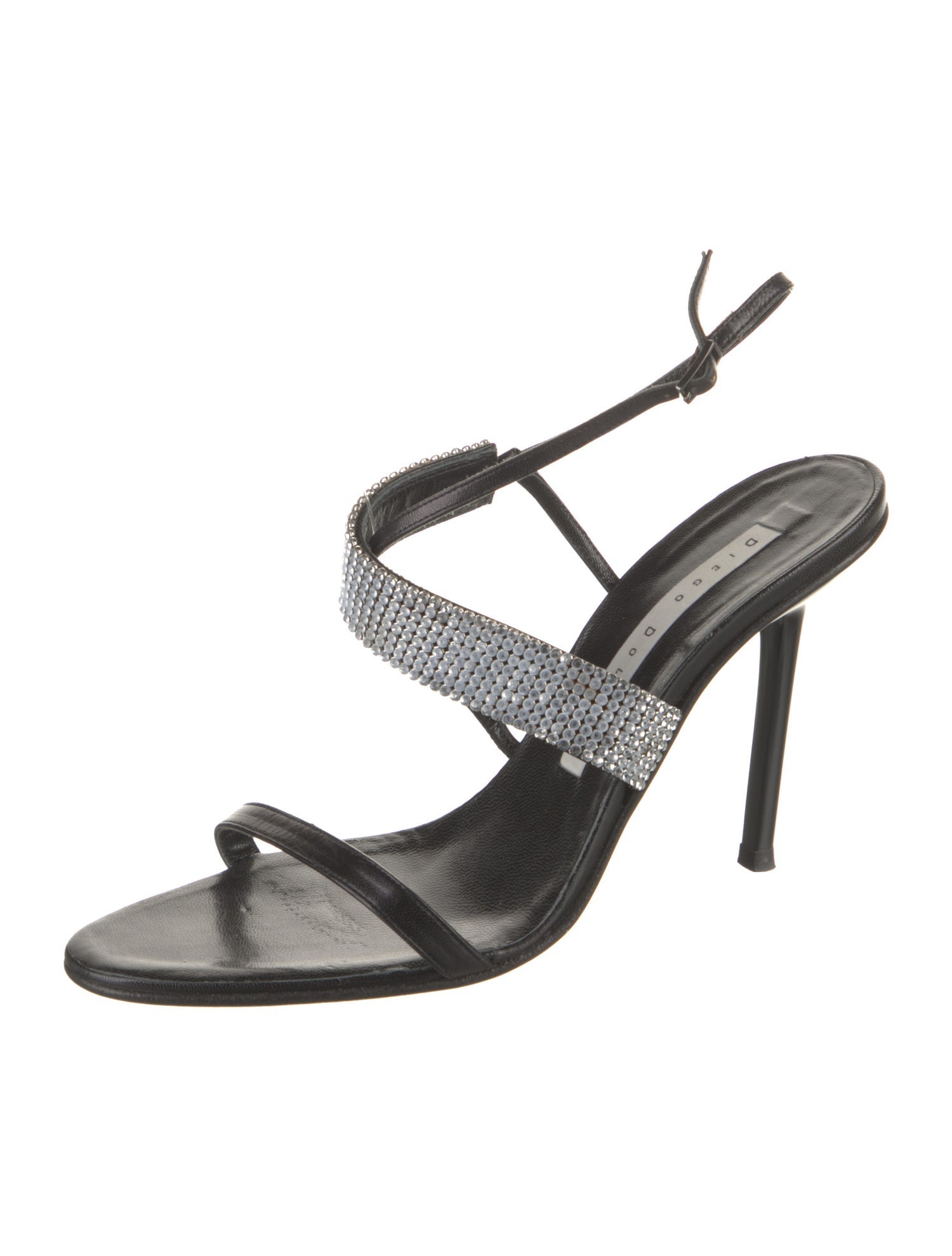 Diego Dolcini Leather Printed Slingback Sandals